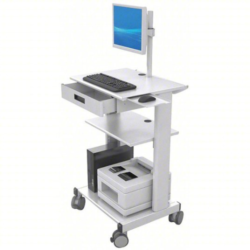 AFC INDUSTRIES Mobile Medical Equipment Workstation,Gray